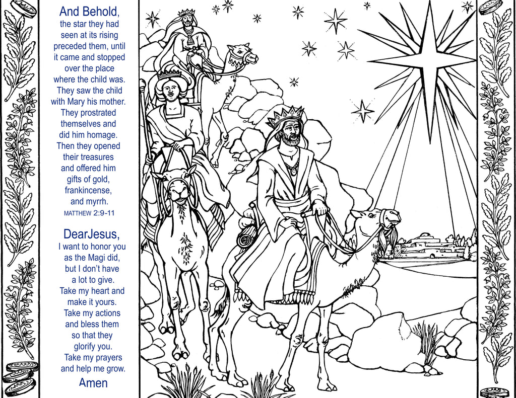 Epiphany prayer and coloring page