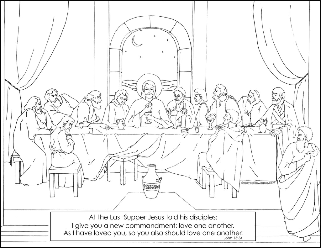 Last Supper coloring page